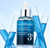 Numbuzin Blue Bio Retinol Pore Serum being absorbed seamlessly into the skin.