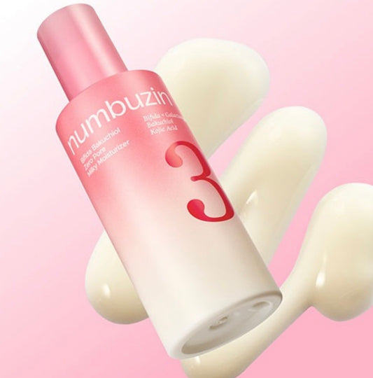 Numbuzin No.3 Bifida Bakuchiol Zero Pore Milky Moisturizer bottle front view on white background