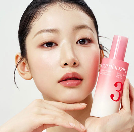 Back label of Numbuzin No.3 Bifida Bakuchiol Zero Pore moisturizer showing key ingredients like Bifida and Bakuchiol