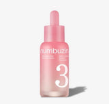 Back label of Numbuzin No.3 bifida bakuchiol zero pore serum showing usage instructions and ingredients in Korean and English