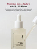A drop of numbuzin no 3 skin softening serum on fingertip – lightweight and fast-absorbing