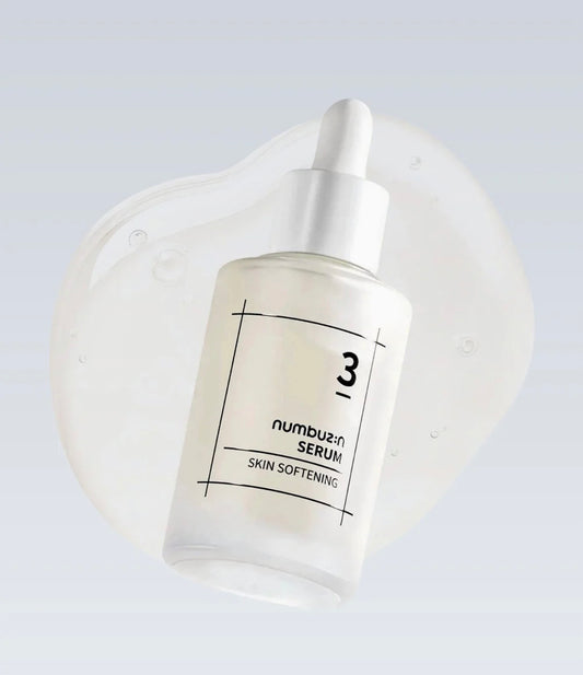 Numbuzin No. 3 skin softening serum 50ml bottle front view – a texture-enhancing fermented serum for smooth, glowing skin