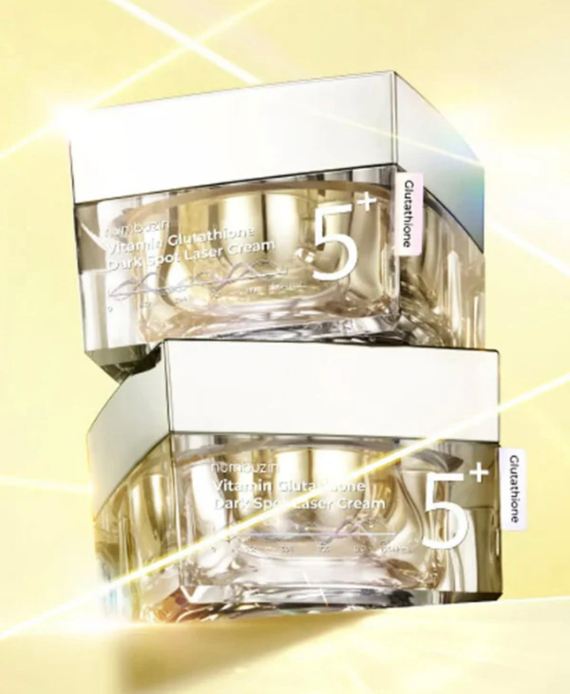 Smooth creamy texture of Numbuzin No. 5 Glutathione Dark Spot Cream for skin brightening.