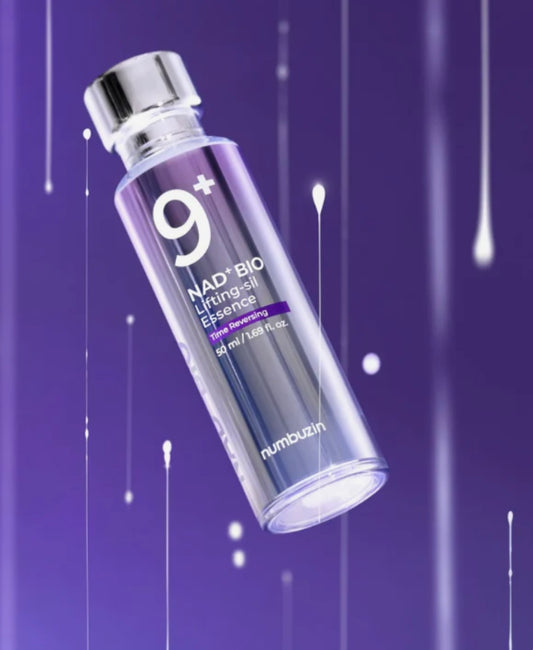 Front view of Numbuzin No. 9 NAD Bio Lifting Sil Essence 50ml bottle
