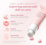 Lightweight silky texture of Medicube pink peptide eye cream – absorbs quickly