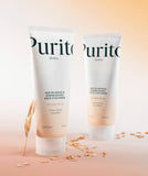 Back view of Purito oat in gentle exfoliating cleanser showing full ingredient list and directions in English.
