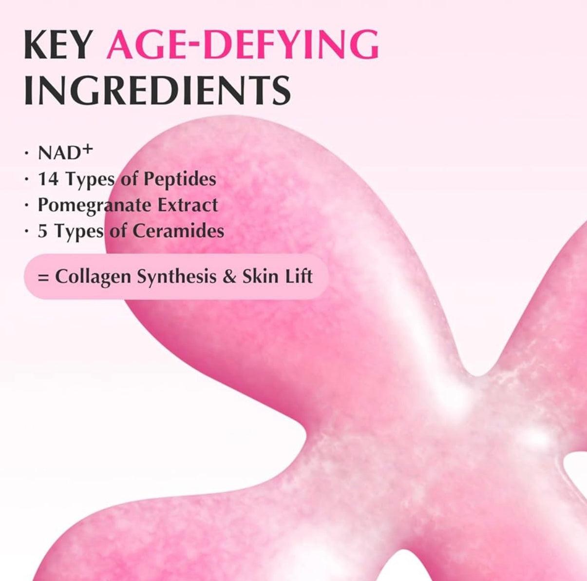 Woman with radiant, hydrated skin after using Eqqualberry NAD+ serum