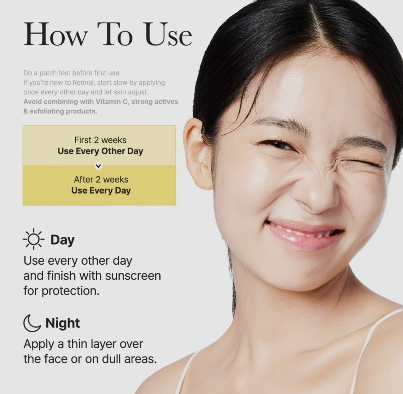 Using Arencia retinal serum in nighttime skincare routine