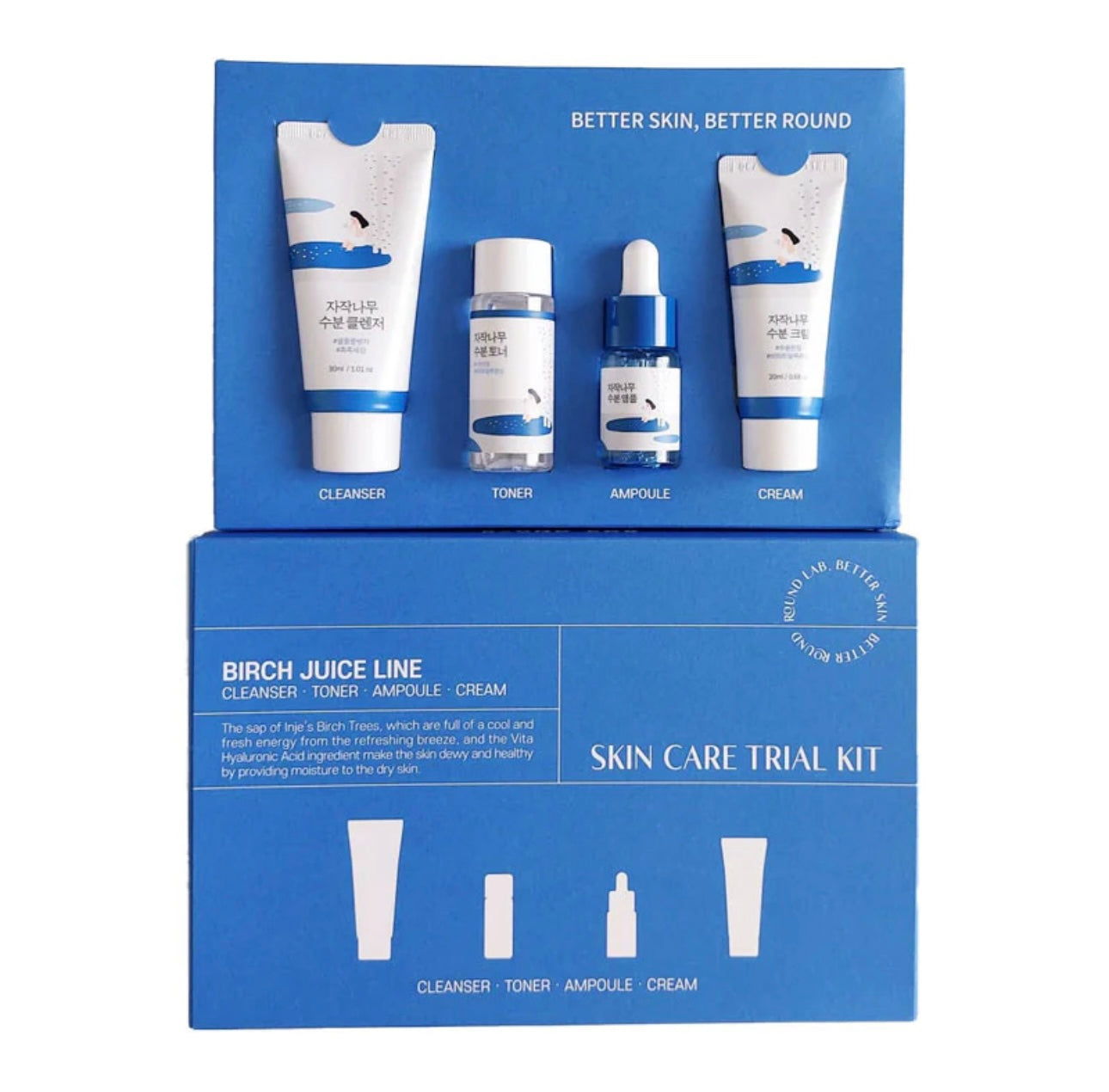 Round Lab Birch Juice Kit travel-friendly packaging – perfect for skincare on the go