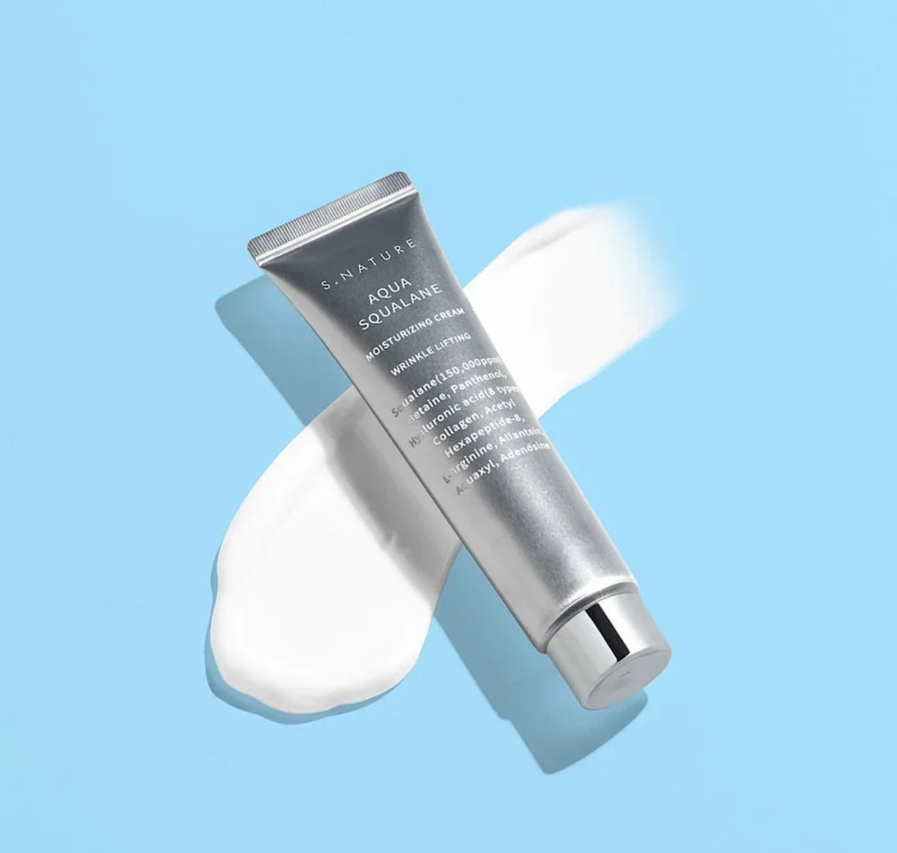 S Nature Aqua Squalane Moisturizing Cream in a sleek jar.