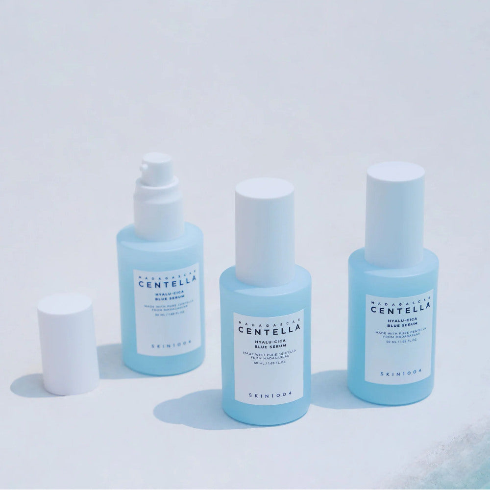 SKIN1004 Blue Serum gel texture – non-sticky lightweight formula with Hyalu-Cica complex