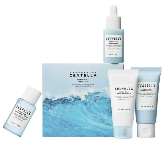 SKIN1004 Madagascar Centella Hyalu-Cica Travel Kit full 4-piece set front view