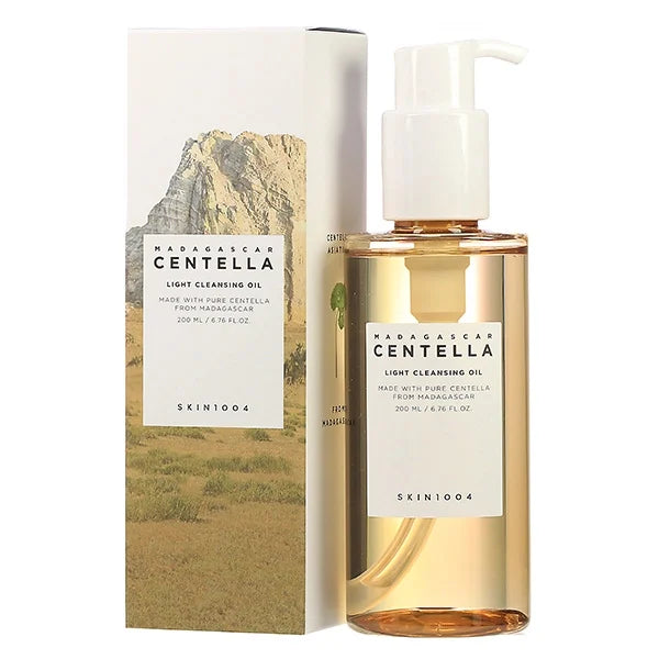 SKIN1004 Madagascar Centella Light Cleansing Oil 200ml — front bottle view, gentle non-greasy cleanser