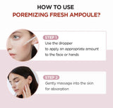 Application of Skin1004 Poremizing Fresh Ampoule on skin
