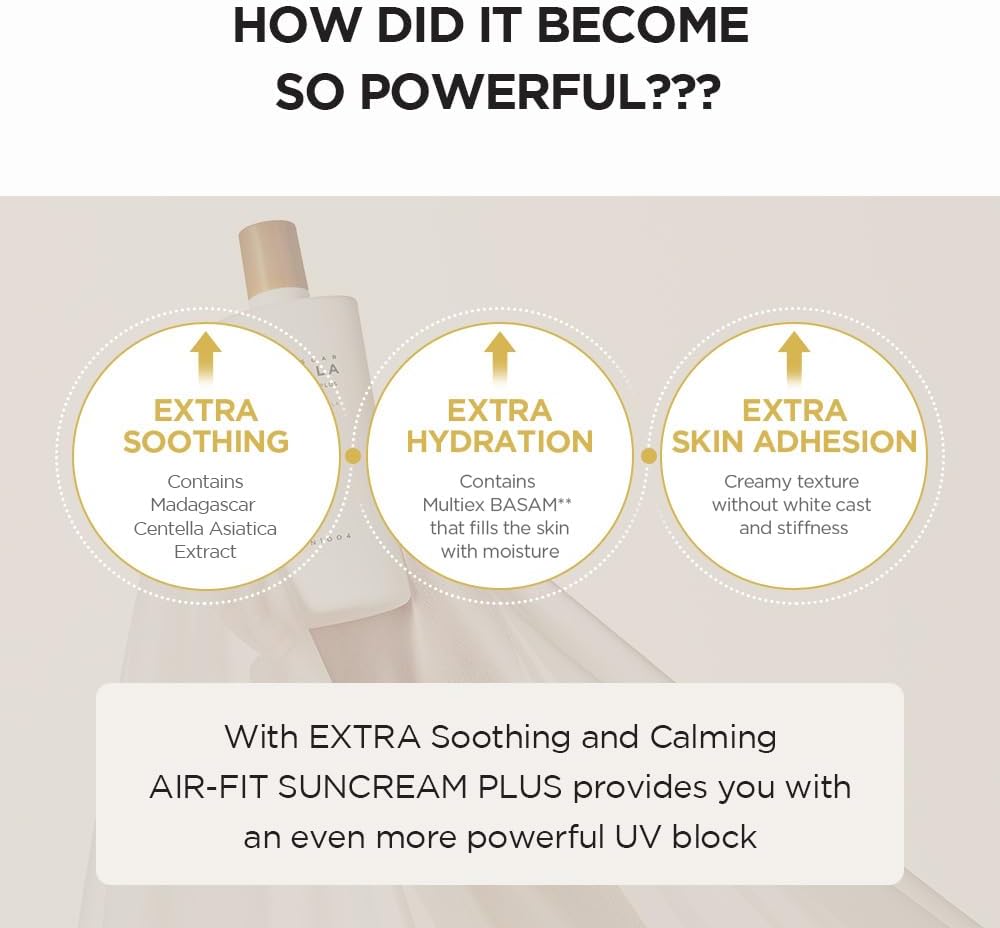 How to apply the Centella Air-Fit Suncream Plus for best coverage and protection.