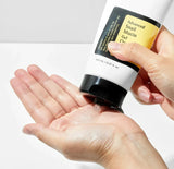 Stretchy texture of advanced snail mucin gel cleanser by COSRX gliding on skin