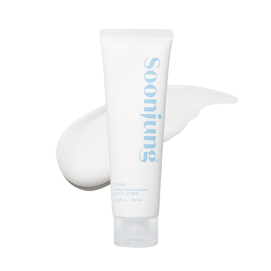 Lightweight, lotion-like texture of the Soon Jung Moist Emulsion, perfect for fast absorption.