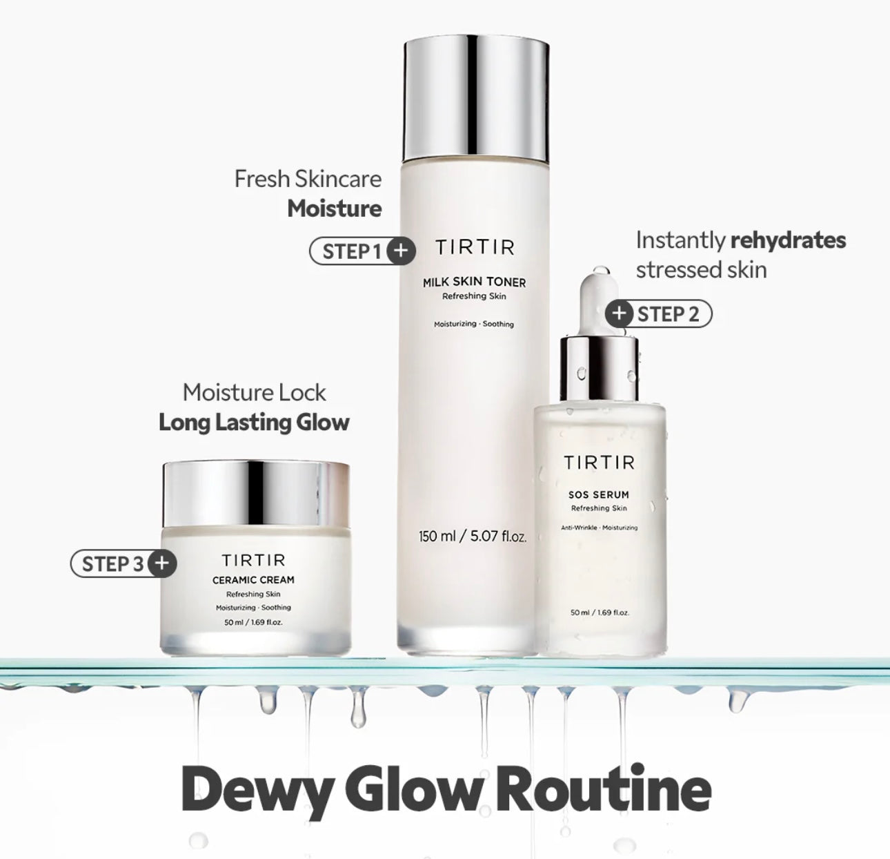  TIRTIR ceramic cream 50ml size jar showing product容量.