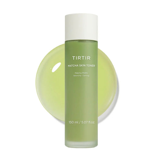 TIRTIR matcha skin toner 150ml packaging front view for soothing sensitive skin.