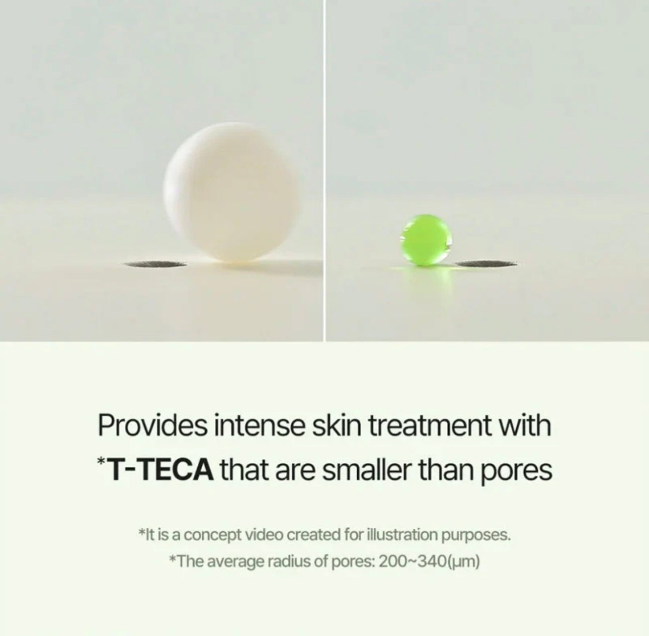 Visual showing skin before and after using the serum for a balanced complexion.
