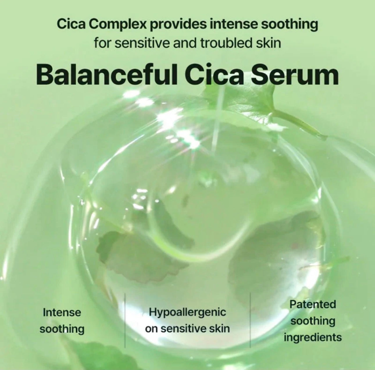Torriden Balanceful Cica Serum alongside other skincare products in a daily routine.