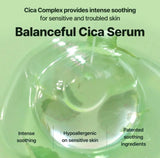 Torriden Balanceful Cica Serum alongside other skincare products in a daily routine.