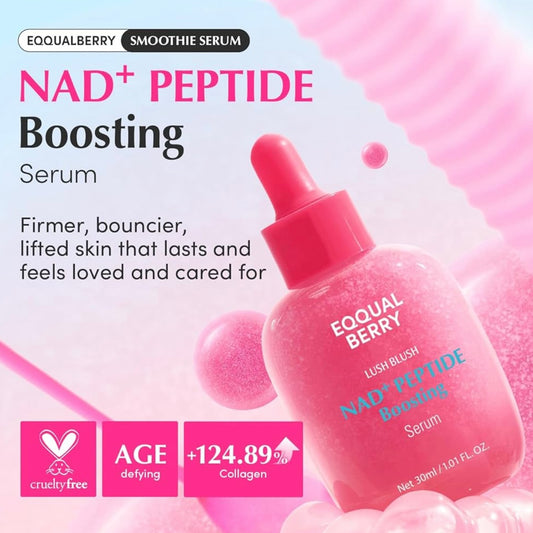 Applying the Eqqualberry NAD+ serum with a dropper for precise hydration