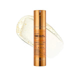 Close-up of using the dropper to apply the Light Reedle Shot 100 serum onto skin.