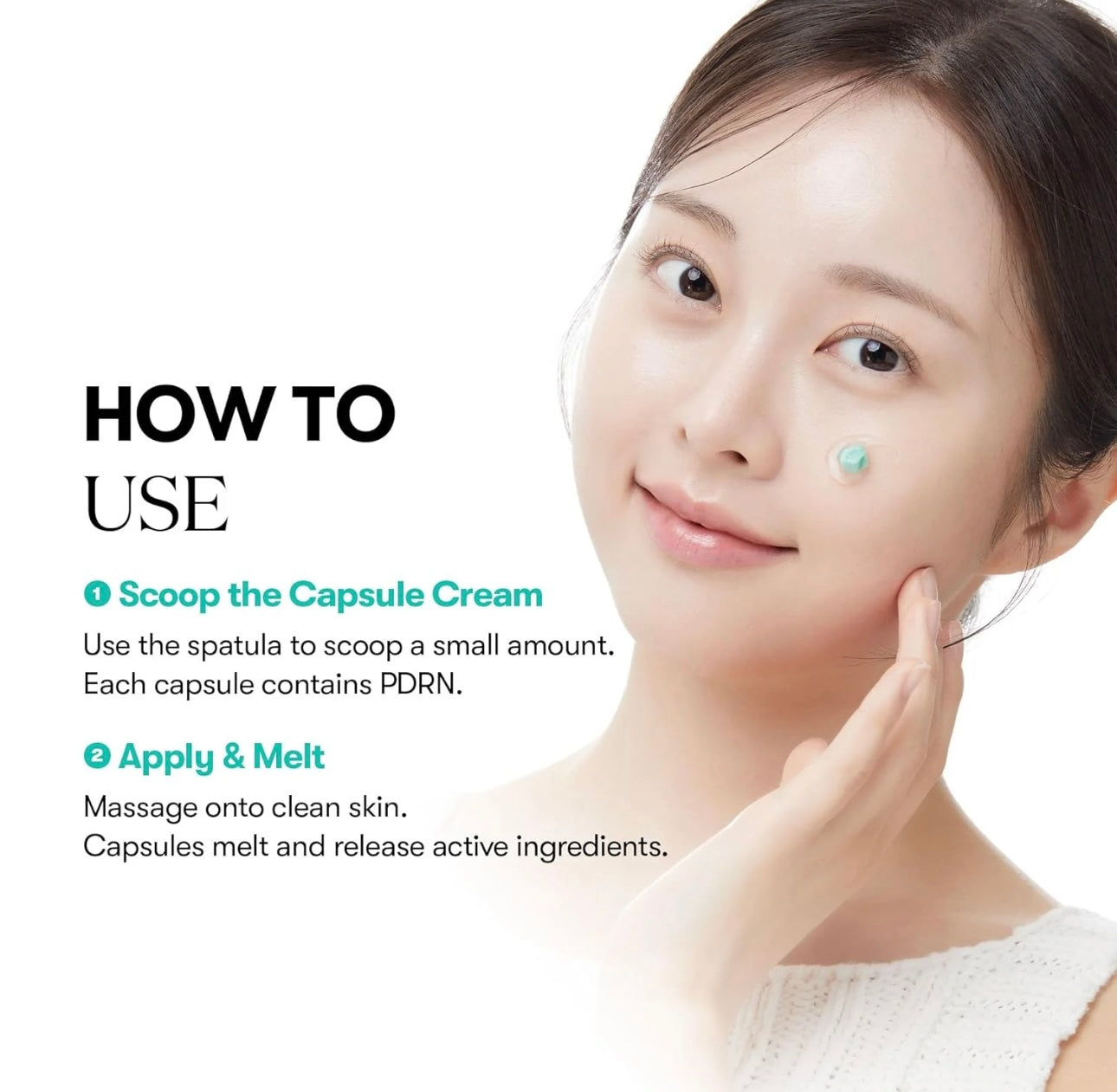 Smooth texture of VT Cosmetics PDRN Cream 100 for deep hydration