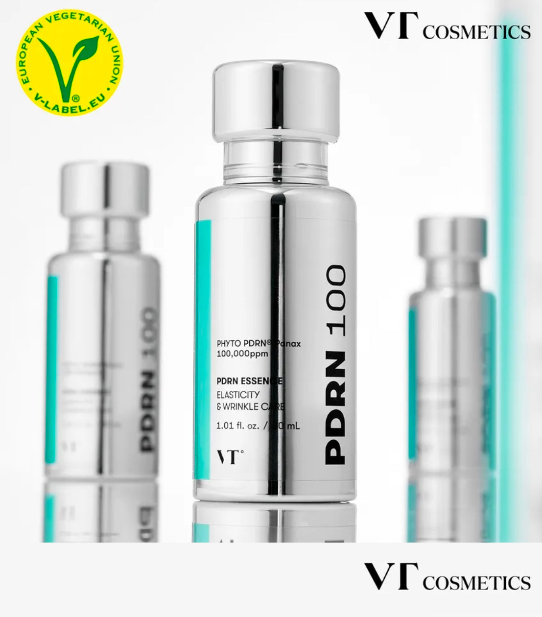 Clinical results showing improved skin plumpness after using VT PDRN Essence.