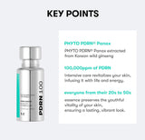 A close-up shot showing the lightweight, absorbent texture of the PDRN essence.