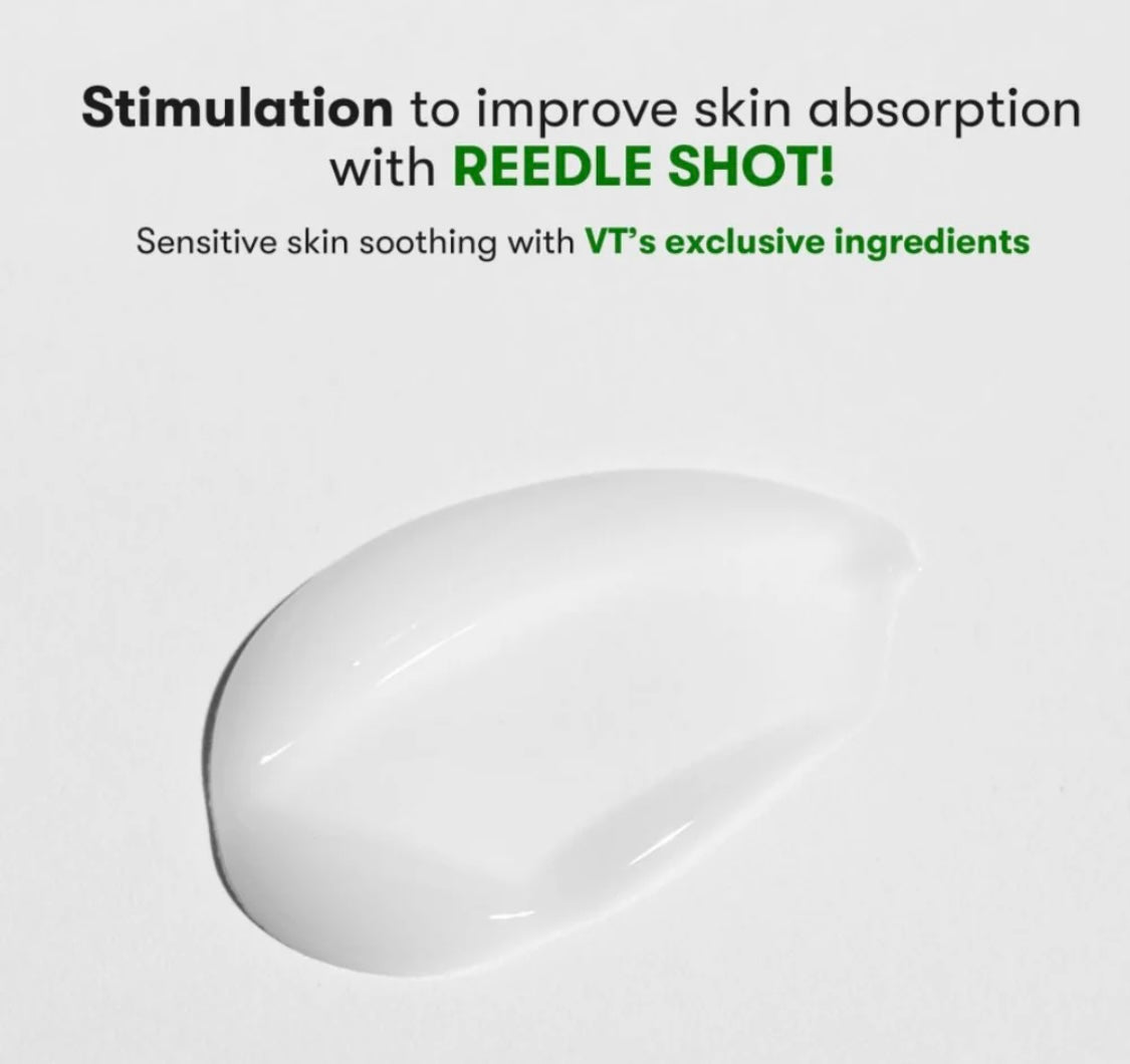 Back label and full ingredients list of VT Reedle Shot 100 Essence 50ml
